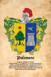 Escudo heráldico del apellido PALOMERO