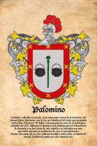 Escudo heráldico del apellido PALOMINO