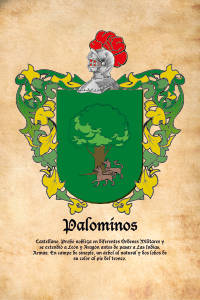 Escudo heráldico del apellido PALOMINOS