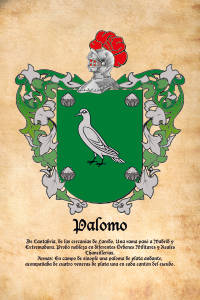 Escudo heráldico del apellido PALOMO