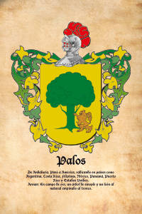Escudo heráldico del apellido PALOS