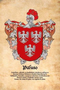 Escudo heráldico del apellido PALUSO