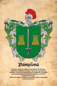 Escudo heráldico del apellido PAMPLONA