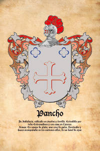 Escudo heráldico del apellido PANCHO