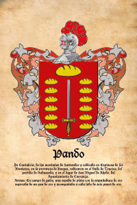 Escudo heráldico del apellido PANDO