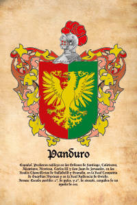 Escudo heráldico del apellido PANDURO