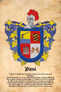 Escudo heráldico del apellido PANE