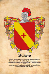 Escudo heráldico del apellido PAÑERO
