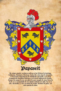 Escudo heráldico del apellido PAPASEIT