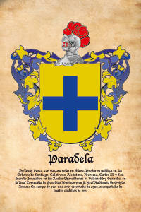 Escudo heráldico del apellido PARADELA