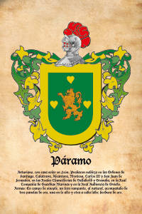 Escudo heráldico del apellido PARAMO