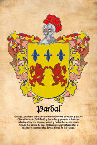 Escudo heráldico del apellido PARDAL
