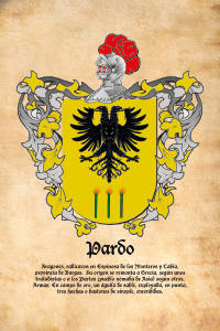 Escudo heráldico del apellido PARDO