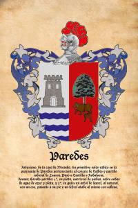 Escudo heráldico del apellido PAREDES