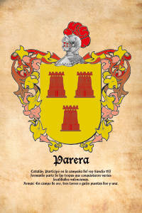 Escudo heráldico del apellido PARERA