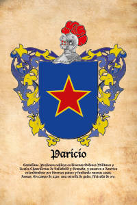 Escudo heráldico del apellido PARICIO