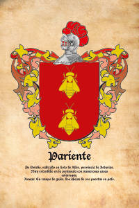 Escudo heráldico del apellido PARIENTE