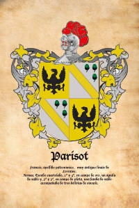 Escudo heráldico del apellido PARISOT