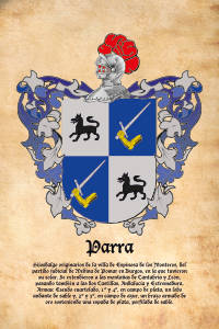 Escudo heráldico del apellido PARRA