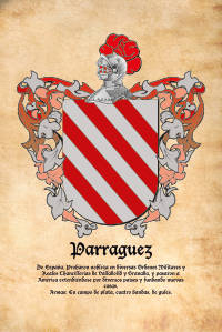 Escudo heráldico del apellido PARRAGUEZ