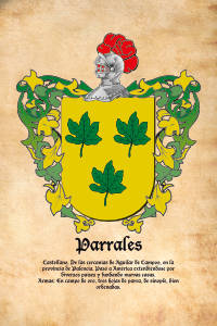 Escudo heráldico del apellido PARRALES