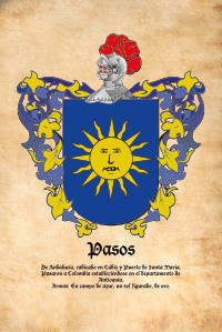 Escudo heráldico del apellido PASOS