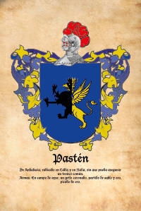Escudo heráldico del apellido PASTEN