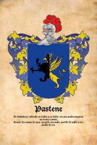Escudo heráldico del apellido PASTENE
