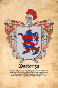 Escudo heráldico del apellido PASTORIZA