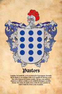 Escudo heráldico del apellido PASTORS