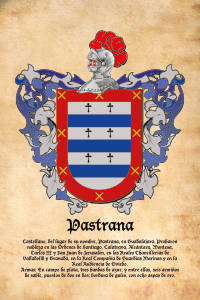 Escudo heráldico del apellido PASTRANA