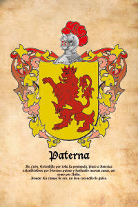Escudo heráldico del apellido PATERNA