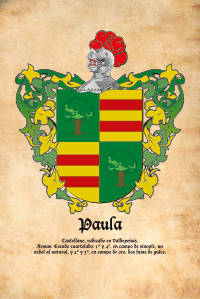 Escudo heráldico del apellido PAULA