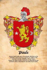 Escudo heráldico del apellido PAULE