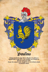 Escudo heráldico del apellido PAULINO