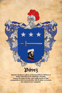 Escudo heráldico del apellido PAVEZ