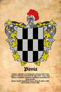 Escudo heráldico del apellido PAVIA
