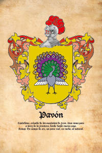 Escudo heráldico del apellido PAVON