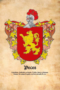 Escudo heráldico del apellido PECES