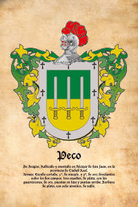 Escudo heráldico del apellido PECO