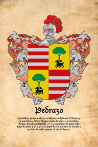 Escudo heráldico del apellido PEDRAZO