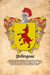 Escudo heráldico del apellido PEDREGOSA
