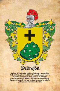 Escudo heráldico del apellido PEDREJON