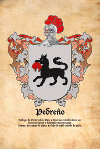 Escudo heráldico del apellido PEDREÑO