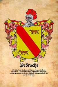 Escudo heráldico del apellido PEDROCHE