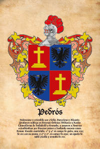 Escudo heráldico del apellido PEDROS