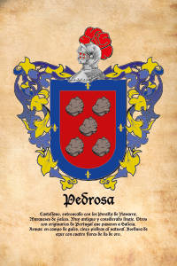 Escudo heráldico del apellido PEDROSA