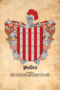 Escudo heráldico del apellido PEIDRO