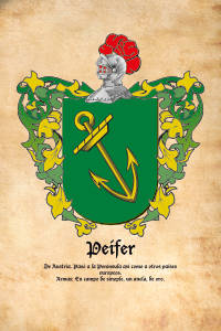 Escudo heráldico del apellido PEIFER