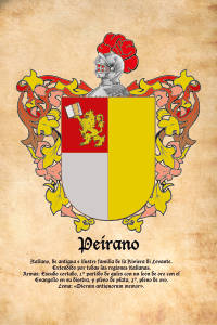 Escudo heráldico del apellido PEIRANO